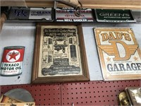 SIGN LOT, TEXACO , DADS GARAGE, PENBERTHY, TOOL