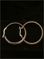 .925 Silver 1.25" Hoops