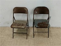 Two Metal Folding Chairs