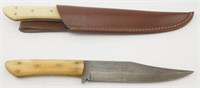 2 Custom made hunting knives: Bone handles and