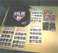 NBA back pack, Baseball stamps, Packs of cards (5)