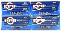 194 Rounds CPPU 25 auto FMJ 50 gr ammo