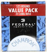 525 Round Brick Of Federal Champion .22 LR Ammo