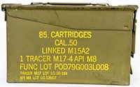 100 Belt Linked Rounds of .50 BMG Ammo W/ Can