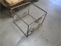 2-Vintage Metal Frame Side Table