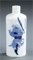 Blue and white porcelain snuff bottle.