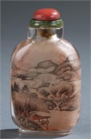 Inside painted glass snuff bottle.