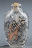 Inside painted crystal snuff bottle.