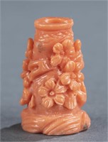 Small coral snuff bottle.