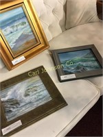 3 LOCAL SEASCAPE OIL PAINTINGS BY COLLEEN CAUBIN