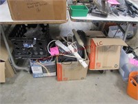 4 boxes of misc cords, power strips & other cords