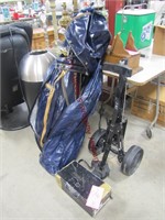 Set of Ben Hogan golf clubs in case w/ cover,