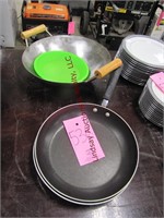 2 fry pans & a wok