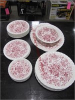 29pc Grindley England print temps dishes...