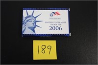 2006 UNITED STATES MINT PROOF SET ($2.91 FACE)