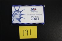2003 UNITED STATES MINT PROOF SET ($2.91 FACE)