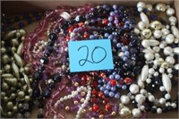 LARGE LOT OF BEADED NECKLACES
