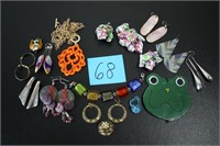 LARGE TRAY LOT OF COSTUME JEWELRY