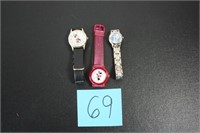 3 MINNIE MOUSE WATCHES