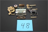 LOT OF PINS & BROOCHES (SOME SIGNED)