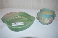 2 Roseville pottery pieces