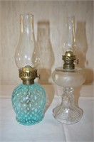 Pair unmatched miniature lamps