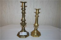 Pair of Brass push up candlesticks