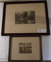 2 Hand Colored Photographs by Wallace Nutting -