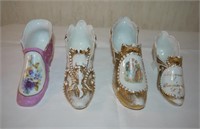 4 Unmatched Porcelain Shoes