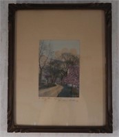 Framed Over Painted Photograph by