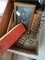 West bend elevator clock, corn country box more