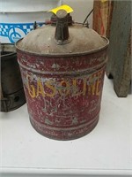 Vintage gas can 10 inches tall