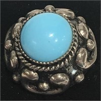 SILVER RING WITH TURQUOISE STONE