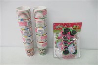 Lot of (10) Packs of Powerpuff Girls Paper Cups