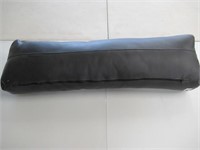 Long Black Leather Pillow