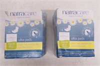 (2) Natracare 14-Pk Natural Ultra Pads Organic