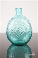 Blue Green Bottle Vase Marked MMA