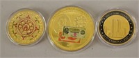 Group Of Gold Plated Commemorative Art Coins
