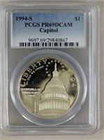 1994 S U. S. Capitol $1 Silver Proof Coin