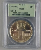 1984-s Olympic Coin Pcgs Ms68