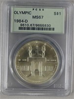 1984-s Olympic Coin Pcgs Ms67