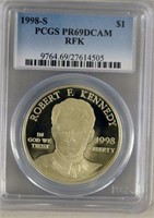 1998 S Robert F. Kennedy Silver Proof Dollar