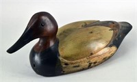 Tom Taber Canvasback Carved Wood Duck Decoy
