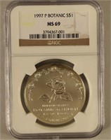 1997 P Botanic $1 Silver Coin