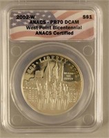 2002 W West Point Bicentennial $1 Proof Coin