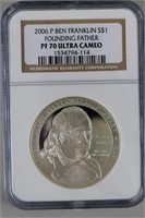 2006 P  Ben Franklin Founding Father Silver Coin