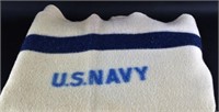 Wool Us Navy Blanket