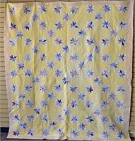 Vintage Yellow Star Quilt