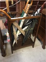 ANTIQUE OAK UMBRELLA STAND