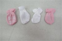 Gerber Baby Girl's 2-Pack Textured Mittens, NB